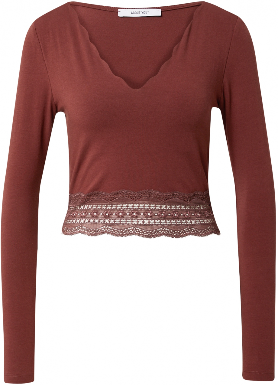 ABOUT YOU Tričko 'Manuela'  hnedá