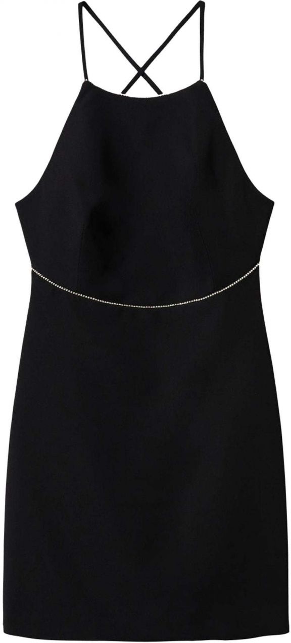 MANGO Šaty 'Pedrera'  čierna / strieborná