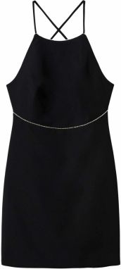 MANGO Šaty 'Pedrera'  čierna / strieborná