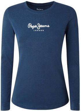 Pepe Jeans Tričko 'New Verginia'  tmavomodrá / biela