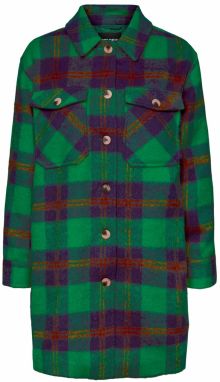 PIECES Prechodný kabát 'Nellie'  zelená / fialová / červená