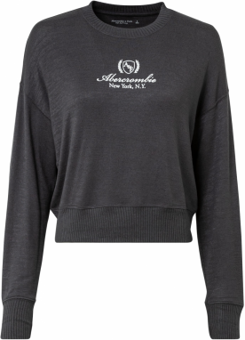 Abercrombie & Fitch Sveter  čierna / biela