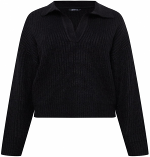 Gina Tricot Curve Sveter 'Lottie'  čierna