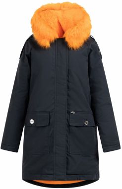 MYMO Zimná parka  námornícka modrá / oranžová