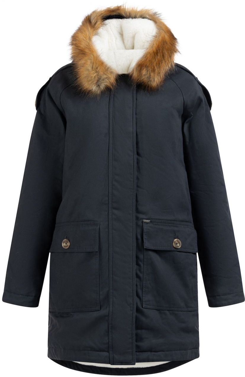 DreiMaster Vintage Zimná parka  námornícka modrá / hnedá