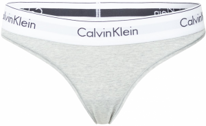 Calvin Klein Underwear Tangá  sivá melírovaná / čierna / biela