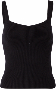 Calvin Klein Vyšívaný top  čierna / biela
