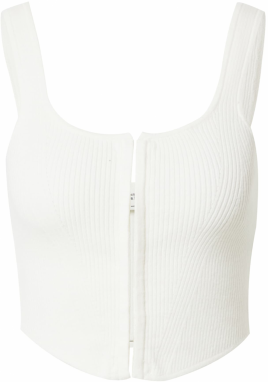 Abercrombie & Fitch Vyšívaný top  nebielená