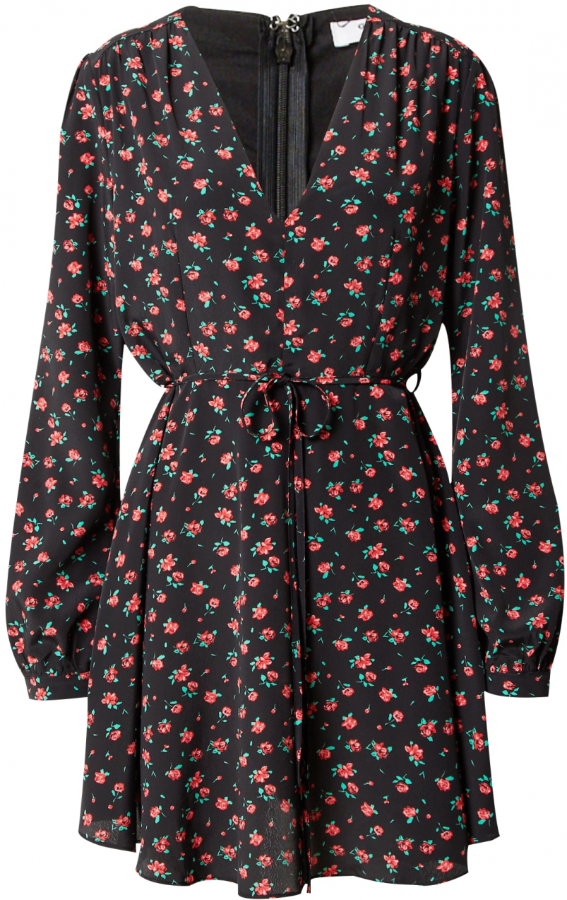 GLAMOROUS Šaty  zelená / červená / čierna