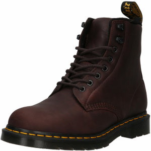 Dr. Martens Šnurovacie členkové čižmy 'Pascal'  tmavohnedá / žltá