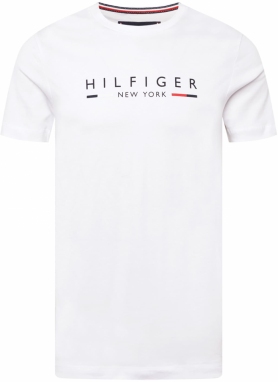 TOMMY HILFIGER Tričko 'New York'  námornícka modrá / červená / biela