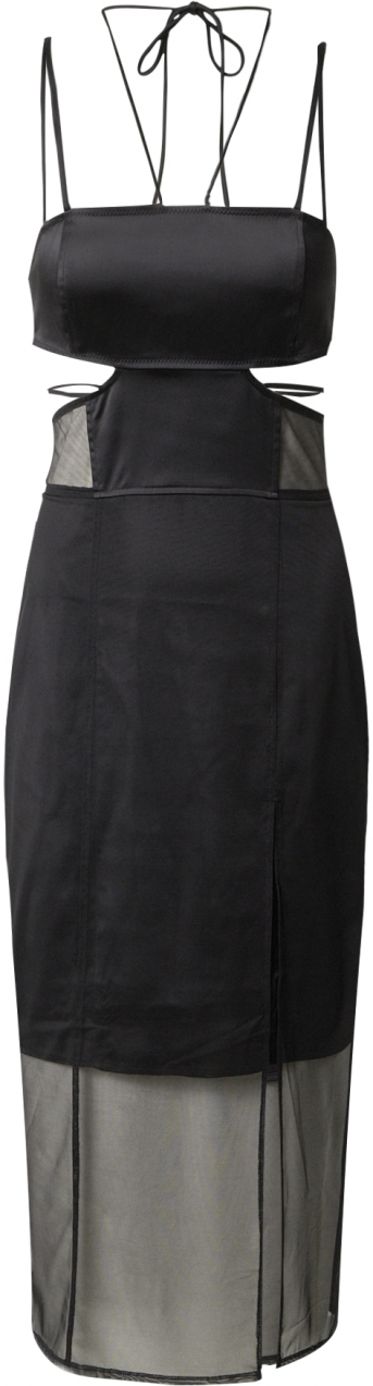 Calvin Klein Jeans Šaty 'SHEER'  čierna