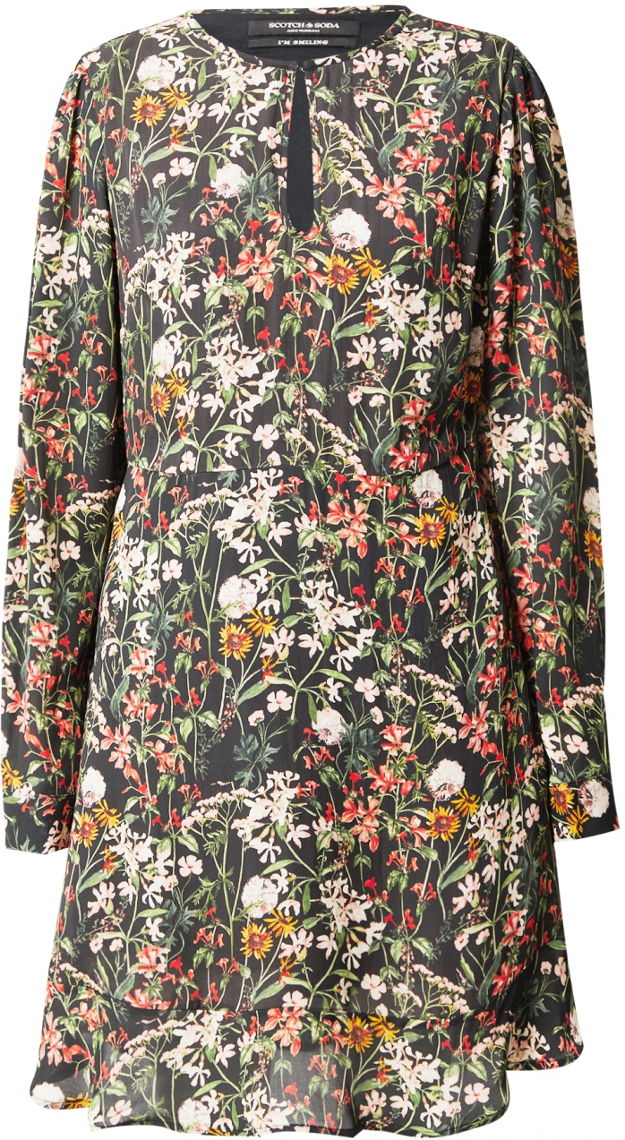 SCOTCH & SODA Šaty  krémová / zelená / ružová / čierna