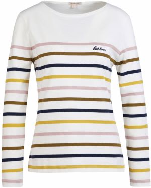 Barbour Tričko 'Hawkins'  námornícka modrá / žltá / ružová / prírodná biela