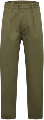 G-Star RAW Plisované nohavice  zelená