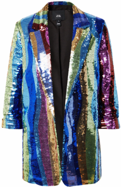 River Island Blejzer  modrá / zlatá / mätová / farba lesného ovocia
