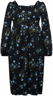 Dorothy Perkins Curve Šaty 'Sweetheart'  svetlomodrá / zelená / čierna