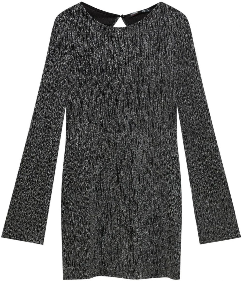 Pull&Bear Šaty  čierna / strieborná