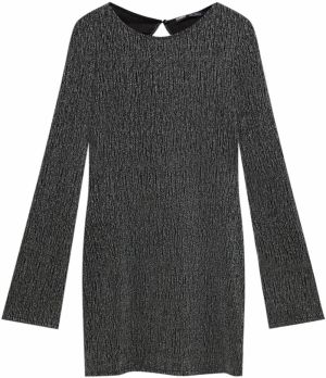 Pull&Bear Šaty  čierna / strieborná