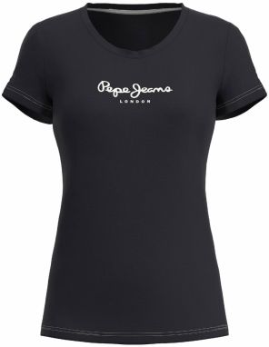 Pepe Jeans Tričko  čierna / biela