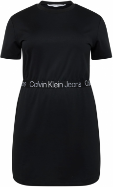 Calvin Klein Jeans Curve Šaty  čierna / biela
