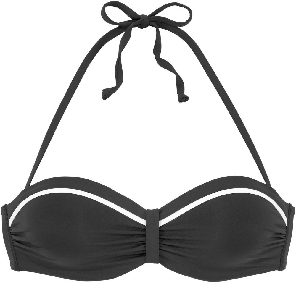 VIVANCE Bikinový top  čierna / biela