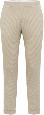 BURTON MENSWEAR LONDON Chino nohavice  krémová / tmavobéžová
