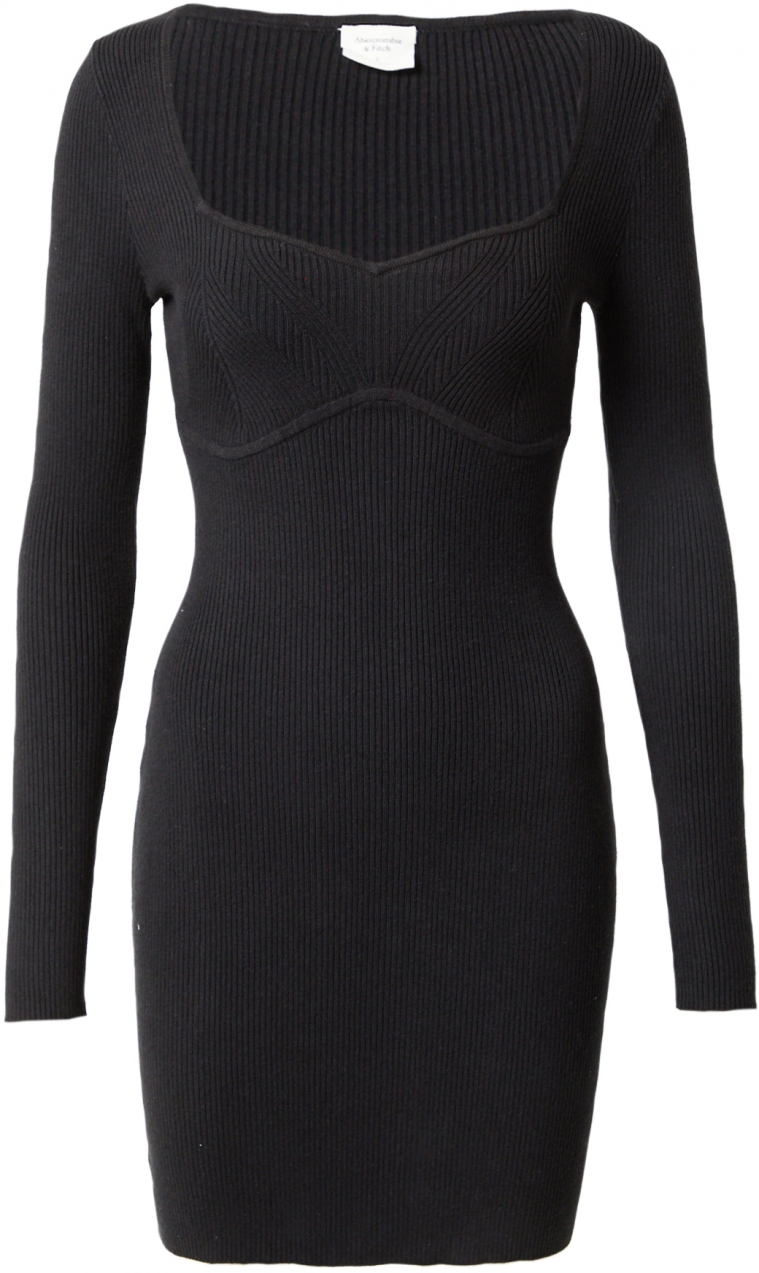 Abercrombie & Fitch Pletené šaty  čierna