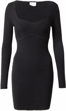 Abercrombie & Fitch Pletené šaty  čierna
