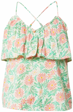 VERO MODA Top 'LINA'  béžová / zlatá / zelená / oranžová / melónová