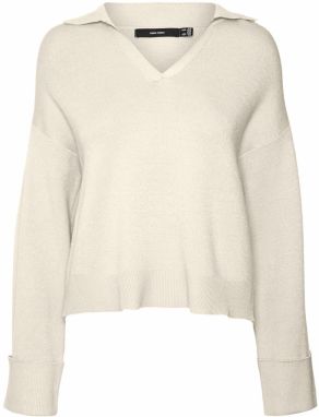 VERO MODA Sveter 'GOLD NEEDLE'  béžová