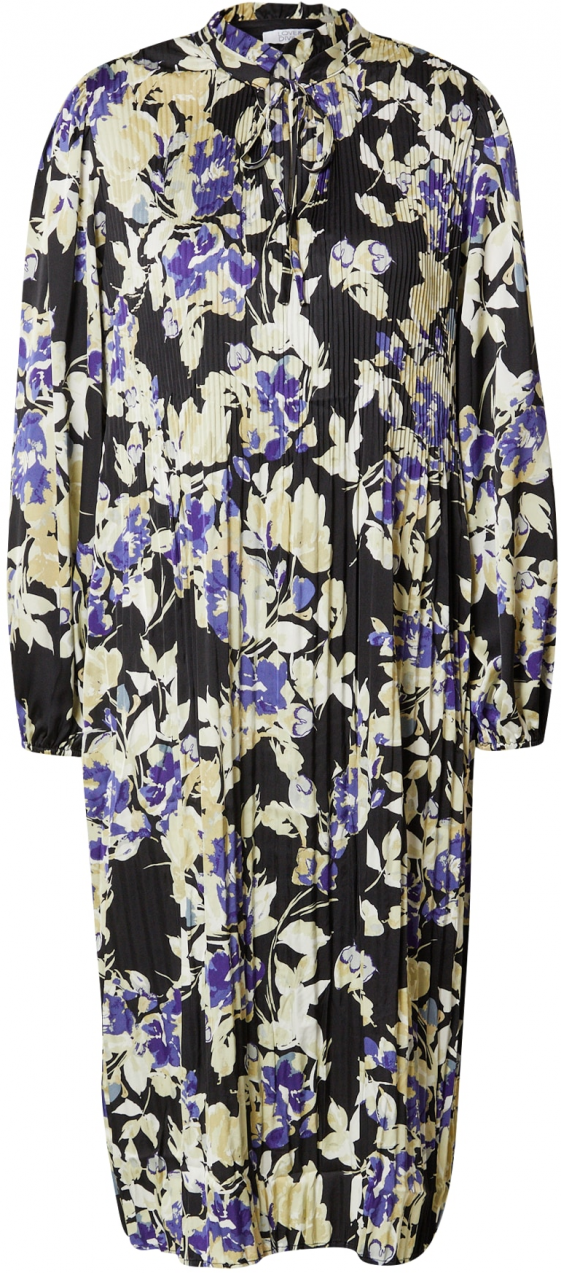 Love & Divine Košeľové šaty 'Love'  béžová / tmavofialová / čierna
