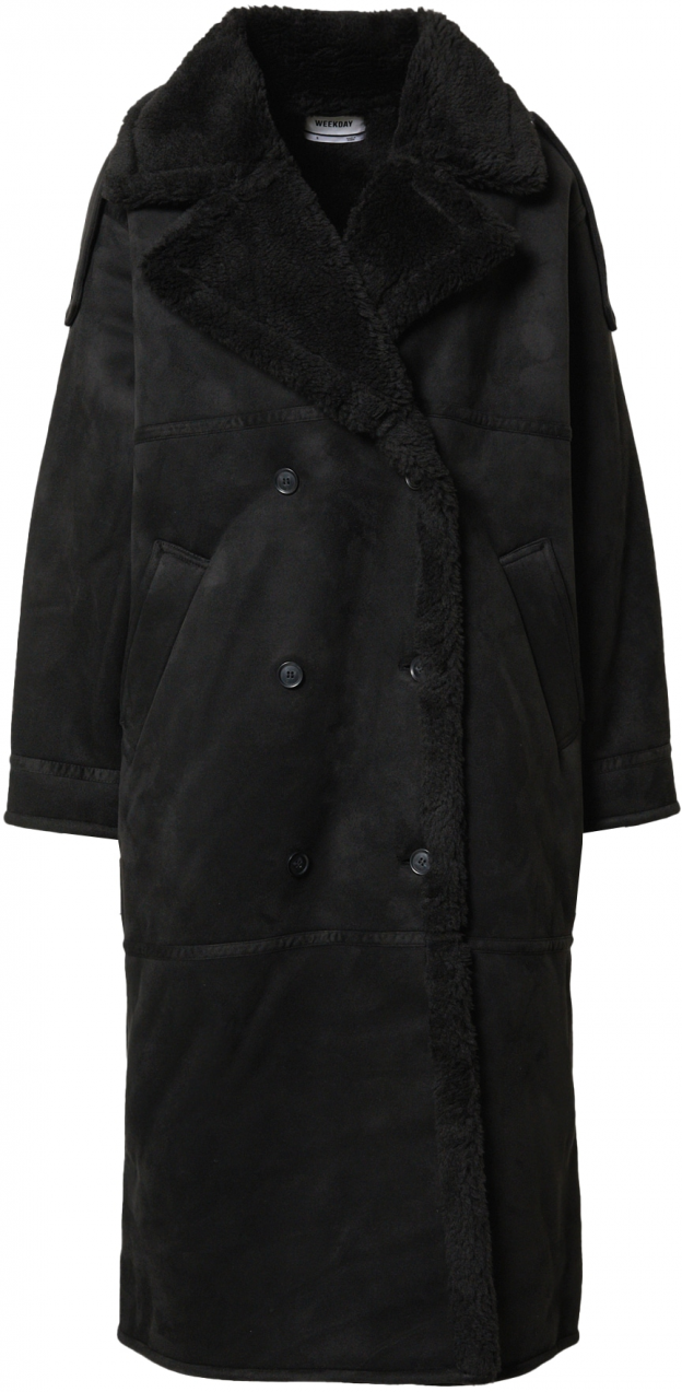 WEEKDAY Prechodný kabát  čierna