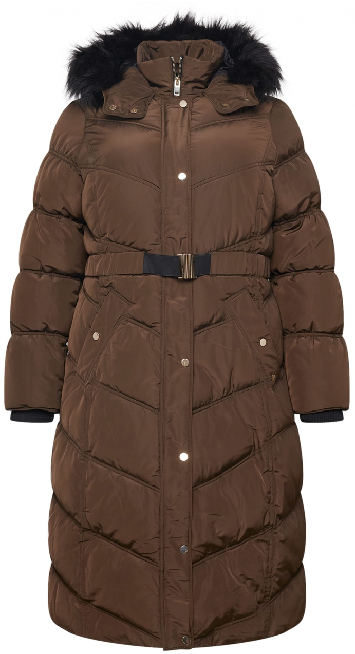 River Island Plus Zimný kabát  kaki