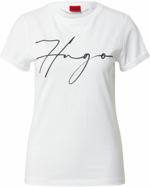 HUGO Tričko 'The Slim Tee 17'  čierna / biela