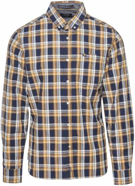 KOROSHI Košeľa  modrá / okrová / biela