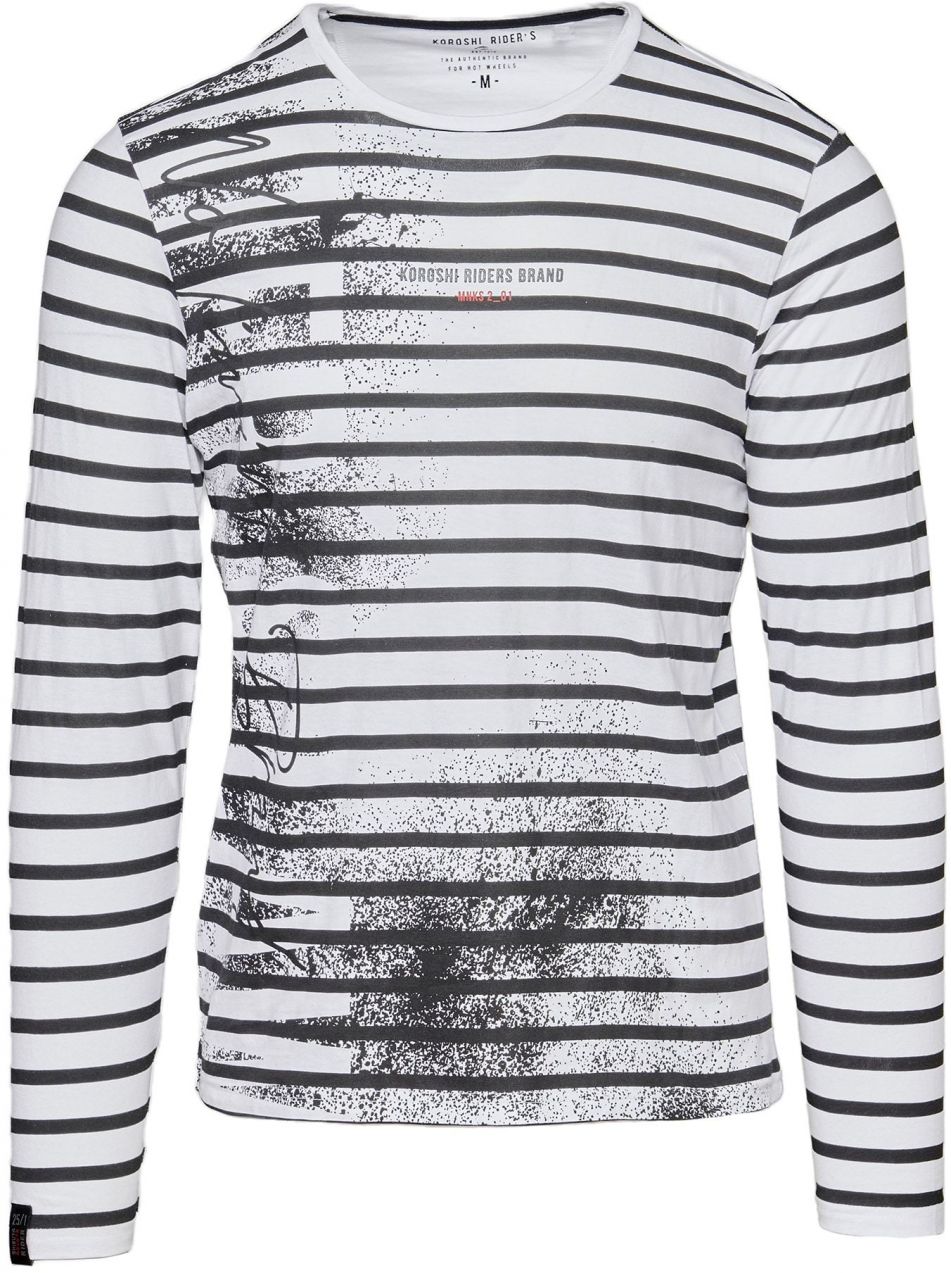 KOROSHI Tričko  čierna / biela