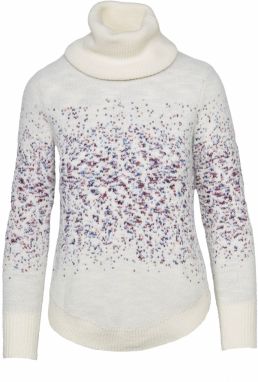 KOROSHI Sveter  fialová / šedobiela