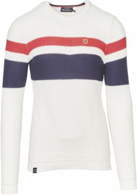 KOROSHI Sveter  modrá / červená / šedobiela