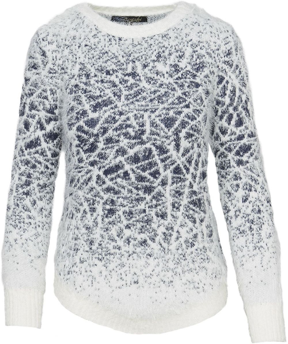 KOROSHI Sveter  tmavooranžová / biela