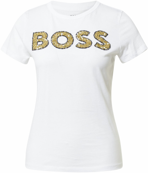 BOSS Black Tričko 'Eventsa'  zlatá / čierna / biela