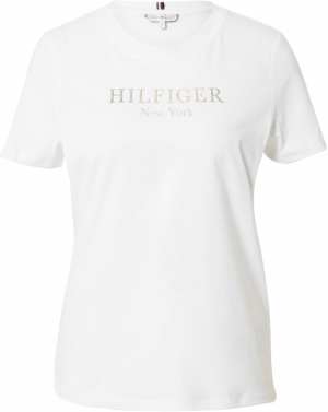 TOMMY HILFIGER Tričko  zlatá / biela