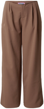 Edikted Plisované nohavice 'Leo'  hnedá