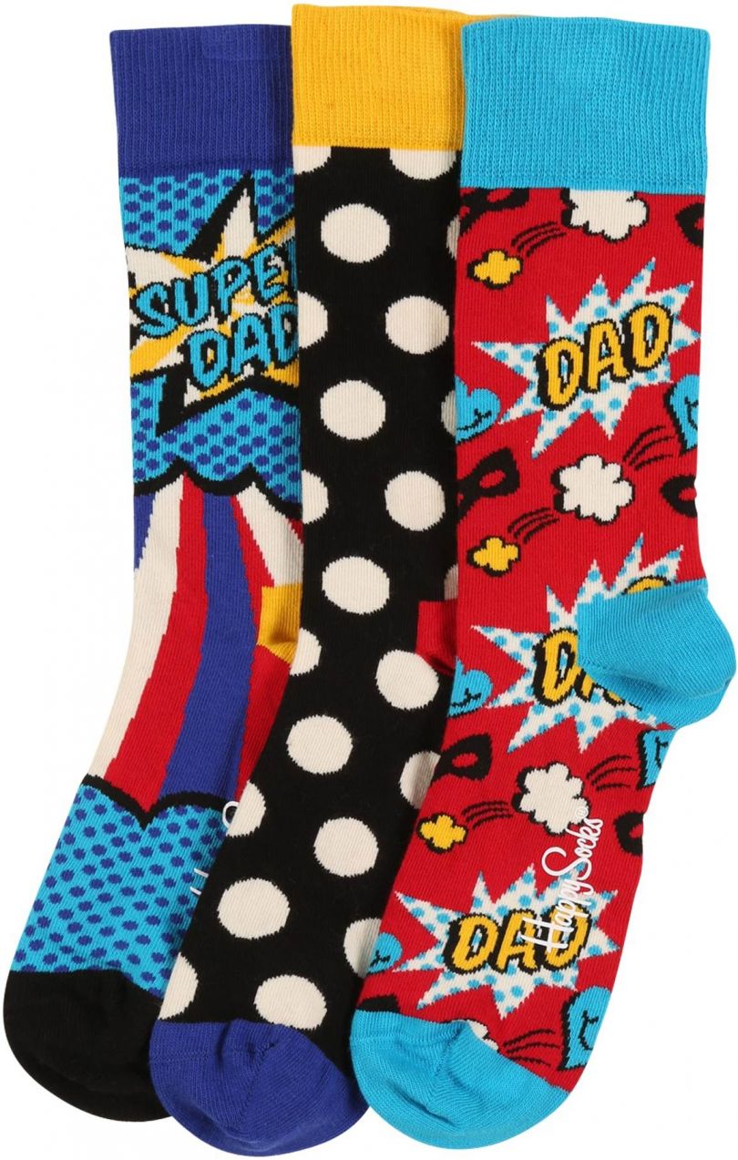 Happy Socks Ponožky 'Father's Day'  svetlomodrá / žltá / červená / biela