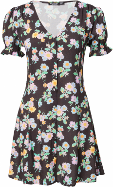 Nasty Gal Šaty  zelená / fialová / oranžová / čierna