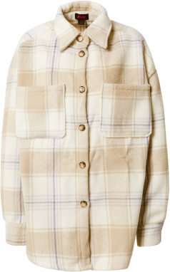 Misspap Prechodná bunda  béžová / piesková / neónovo fialová