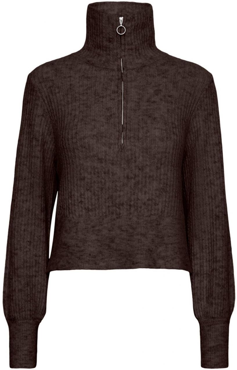 VERO MODA Sveter 'POPPY'  tmavohnedá