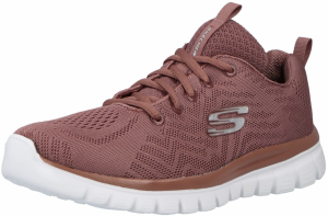 SKECHERS Nízke tenisky 'Graceful Get Connected'  staroružová / strieborná