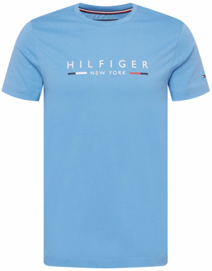TOMMY HILFIGER Tričko 'New York'  námornícka modrá / svetlomodrá / červená / biela