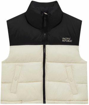 Pull&Bear Vesta  svetlobéžová / čierna